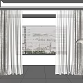 Linen Curtains with Sheer Panels and Roller Blinds in Bright Interior Space with Floor Lamp