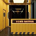 Vibrant Playground With Colorful Bomb Game And Bright Yellow Black Striped Design