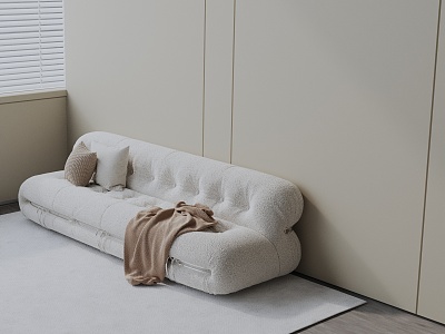 Modern three-seat sofa 3d model