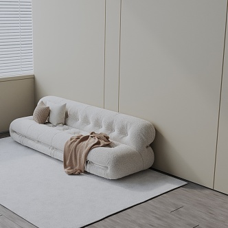 Modern three-seat sofa 3d model