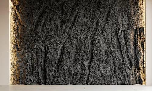 Modern rubble background wall rubble wall rubble cultural stone rock stone wall stone wall dark rubble background wall 3d model