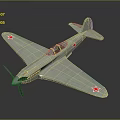 Vintage Propeller Airplane Model With Light Colored Body Red Star Symbols On Wings And Tail
