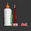 Assorted Colored Pencils Crayons with Glue Bottle Erasers and Stationery Supplies
