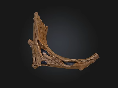 Natural Stone Wood Decorative Sculpture With Handcrafted Design And Textures 3d model