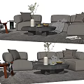 Modern Sofa Coffee Table Combination Sofa Coffee Table 3d model
