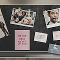 Creative Indoor Photo Wall Display With Personalized Photos And Decorative Cards