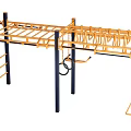 Sturdy Multi Station Outdoor Fitness Equipment With Parallel Bars Suspension Rings And Pull Up Bars