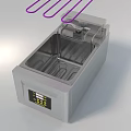 Stainless Steel Commercial Kitchen Deep Fryer With Control Panel Transparent Lid And Frying Basket