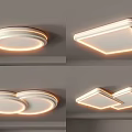 Modern Round and Square Ceiling Lights with Double Design for Home Interior