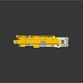 Yellow Heavy Duty Crane Truck With Extended Boom And Wheels