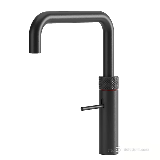 Modern Matte Black Faucet With Sleek Design For Kitchen And Bathroom Use 3d model 