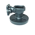 Silver Gray Industrial Metal Component With Flange Base And Fixing Device 3d model