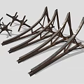 Furniture Metal Support Brackets with Multiple Cross and Triangular Rustic Designs