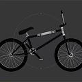 Black BMX Bike With White Accents And Modern Frame For Sports Use