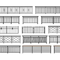 Various Fence Designs With Ornate Patterns Vertical Bars And Geometric Grilles