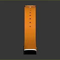 Modern Orange Smart Fitness Bracelet With Black Screen And Perforated Strap