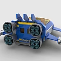 LEGO toy building blocks sci-fi spaceship sci-fighter future fighter future aircraft 3d model