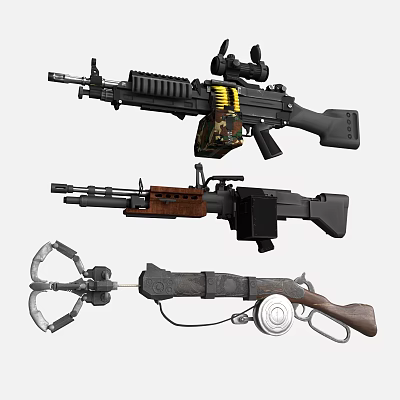 Modern Gun Mechanical Gun 3d model