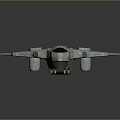 Futuristic Silver Aircraft Model With Sleek Wings And Metallic Design