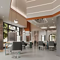 Modern Luxury Beauty Hair Salon Interior Design With Professional Styling Chairs And Bright Natural Lighting