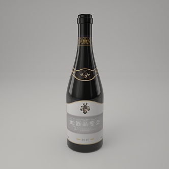 Modern wine bottle 3d model