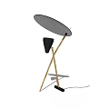 Modern Floor Lamp With Metal Stand And Round Black Lampshade Design