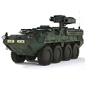 M1134 ATGM Stryker Stryker anti-tank missile vehicle armored vehicle infantry fighting vehicle tank 3d model