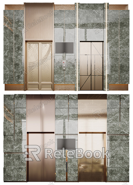 Light Luxury Elevator Door Elevator Door Combination model