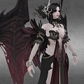 Witch Mage Mage Mage Mogan Angel Devil Angel Fallen Angel Vampire 3d model