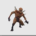 Menacing Fantasy Monster Character With Spikes Sharp Claws And Rough Skin