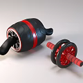 Fitness Ab Roller Exercise Equipment With Black Red Design For Home Workout
