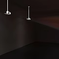 Modern Projection Monitoring System with Large Screens Blue Light Displaying Earth Grid in Dark Room