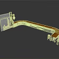 Industrial Curved Conveyor Belt System With Metal Frame Control Panel And Mechanical Parts
