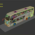 White Double Decker Bus With Large Windows And Roof Vents Design