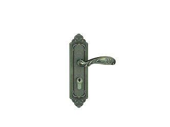 Modern classical door handle 3d model