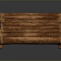 Decorative Arched Wooden Log Structure Neatly Arranged On Dark Background