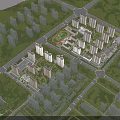 Modern School Building Complex With Track Field Area And Lush Green Surroundings