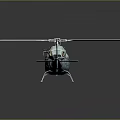 Light Colored Helicopter With Rotors And Reflective Surface On Dark Background 3d model
