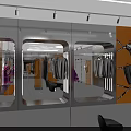 Modern Clothing Store Interior With Window Display Mannequin Fashion Apparel And Decorative Elements