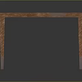 Simple Wooden Table With Rectangular Tabletop And Slim Legs In Natural Wood Grain