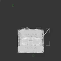 Medieval Armored Game Movie Character Holding Sword And Shield Standing By Stone Archway