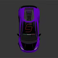 Purple Sleek Sports Car With Black Body Accents And Rear Spoiler Aerodynamic Design