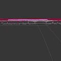 High Speed Railway Bridge Over River With Farmland And Passing Train