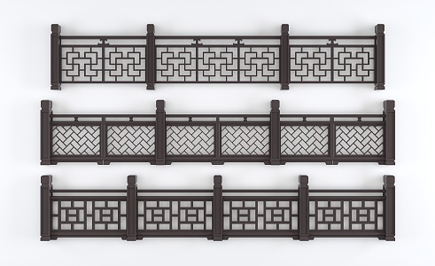 Railing Fence New Chinese Style Railing Chinese Style Railing Su Style Railing Chinese Style New Chinese Style 3d model