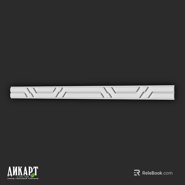 Durable White Long Strip Structural Component With Diagonal Line Design 3d model 