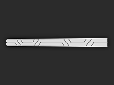 Durable White Long Strip Structural Component With Diagonal Line Design 3d model