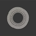 Circular Architectural Structure With Layered Design Textured Surface And Decorative Details