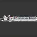 Industrial Automated Production Line Equipment With Mechanical Arms Conveyor Belt And Control Panels