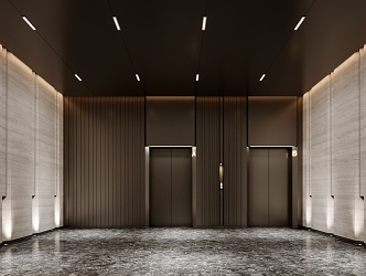 Elevator Hall Elevator Room Public Elevator Hall Elevator Away Office Building Elevator Hall 3d model