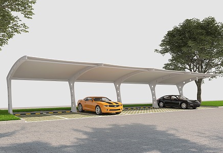 Car shed parking shed outdoor parking space parking space parking space parking space 3d model